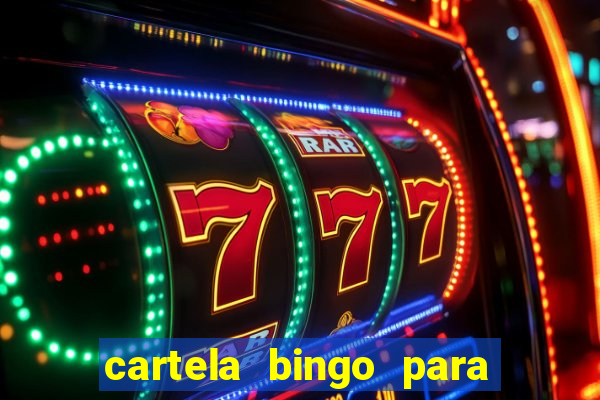 cartela bingo para cha de cozinha imprimir gratis